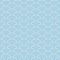 Japanese wave seamless pattern background with soft tone via blue strips vector