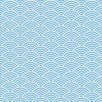 Japanese wave seamless pattern background with soft tone via blue strips vector