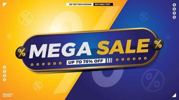mega sale premium label for banner promotion needs vector