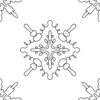 Vector hand drawn, line art. Coloring page for adults and children. Mandala. Various abstract shapes and lines