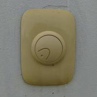 Close up of the doorbell. Home accessories. Objects. photo