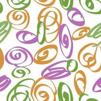 Seamless pattern with spiral elements. doodles hand drawn vector