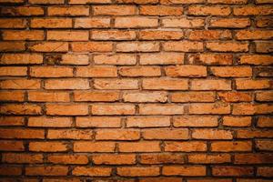 Red brick wall. Texture of old brown and red brick wall background. Fragment of red brick wall closeup. The structure of the background. Template for an inscription. Mockup for designs. photo