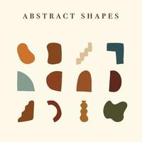 Abstract shapes boho style vector