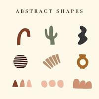 Abstract shapes boho style vector