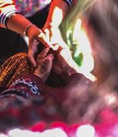 Close up hands of helping hands elderly home care. Mother and daughter. Mental health and elderly care concept photo