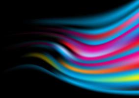 Modern colorful flow poster. Wave Liquid shape in black color background vector