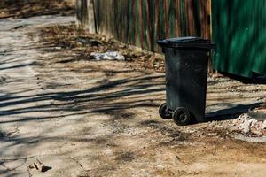 garbage bin in front photo