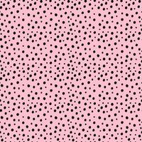 Random small black polka dot background. Print with irregular chaotic points. Vector seamless hand drawn pattern for design, textile, wrapping paper, scrapbooking.