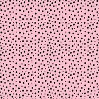 Random small black polka dot background. Print with irregular chaotic points. Vector seamless hand drawn pattern for design, textile, wrapping paper, scrapbooking.