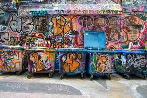 Melbourne, AUSTRALIA - JULY 5 2015 - Hosier lane the street art of Melbourne, Victoria, Australia. photo