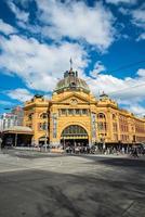 Melbourne, AUSTRALIA - AUGUST 22 2015 - Flinders street station an iconic landmark in the downtown of Melbourne, Australia. photo