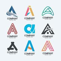 Creative Minimal Letter A logo design. Premium business logotype. vector