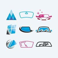 auto glass logos collection symbol designs for business vector