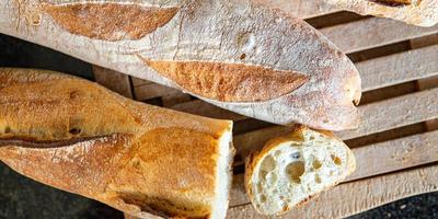 baguette bread seeds french fresh meal food snack on the table copy space food photo