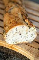 baguette bread seeds french fresh meal food snack on the table copy space food photo