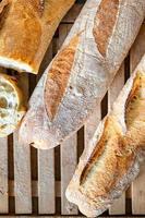 baguette bread seeds french fresh meal food snack on the table copy space food photo