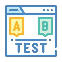 test seo optimization color icon vector illustration