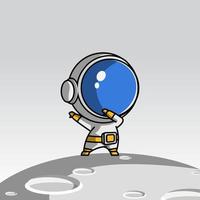 cute astronaut cartoon vector