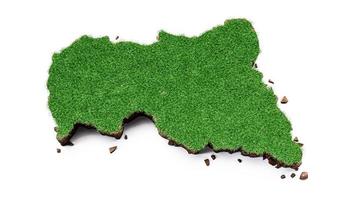 Central African country Grass and ground texture map 3d illustration photo