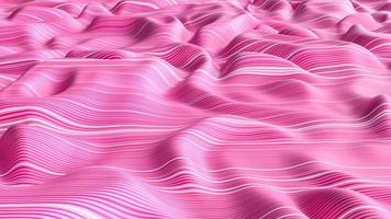 líneas de tejido rosa. fondo abstracto color ondas dinámicas tela pliegues ondulados ilustración 3d foto