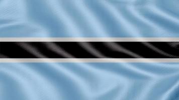 Flag of Botswana. Realistic Waving Flag 3d Render Illustration with Highly Detailed Fabric Texture. photo