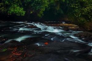 Morning sunrise at Bengkulu Waterfall, North Asia, Indonesia, beautiful colors and natural light in the morning sky photo