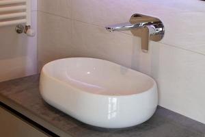 modern bathroom sink and faucet interior design photo