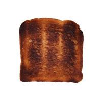 burnt toast on white photo