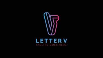 Letter V Monogram Logo Design vector
