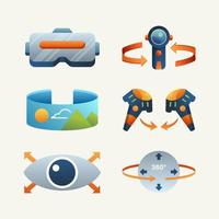 Conjunto de iconos de tecnología 360 vector