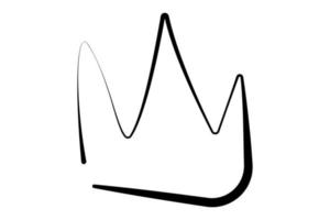 Hand drawn doodle crown icon vector