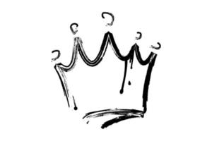 Crown in Doodle style. Vector illustration