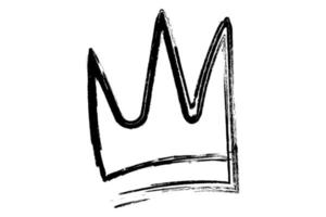 Crown icon. Sketch design. Vector illustration