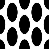 ovals - seamless pattern black and white vector