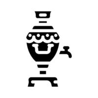 herramienta samovar para ilustración de vector de icono de glifo de agua hirviendo