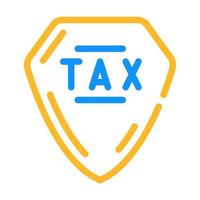 protection tax color icon vector illustration