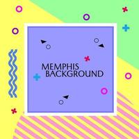 lindo y colorido diseño de portada con elementos de estilo memphis. diseño para pancarta, afiche, web vector