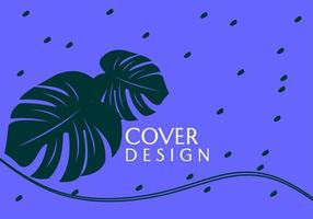 blue background with leaf elements, natural design for banner, poster, website vector