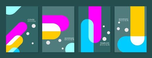 modern and simple abstract cover set. geometric backgrounds for posters, covers and annuals vector