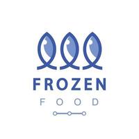plantilla de diseño de logotipo de alimentos congelados vector