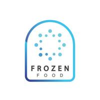 plantilla de diseño de logotipo de alimentos congelados vector