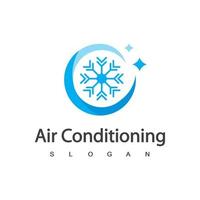 logotipo de aire acondicionado, concepto de logotipo hvac vector