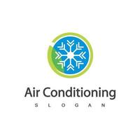 logotipo de aire acondicionado, concepto de logotipo hvac vector