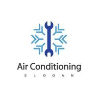 logotipo de aire acondicionado, concepto de logotipo hvac vector