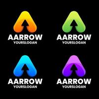 Vector logo illustration letter a gradient colorful style