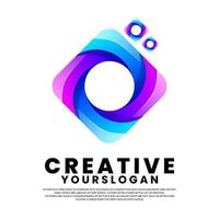 colorful abstract  gradient logo design vector