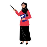 Muslim Women Teacher vector