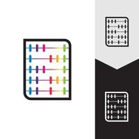 abacus icon vector background