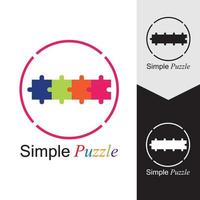 Puzzle vector icon illustration background